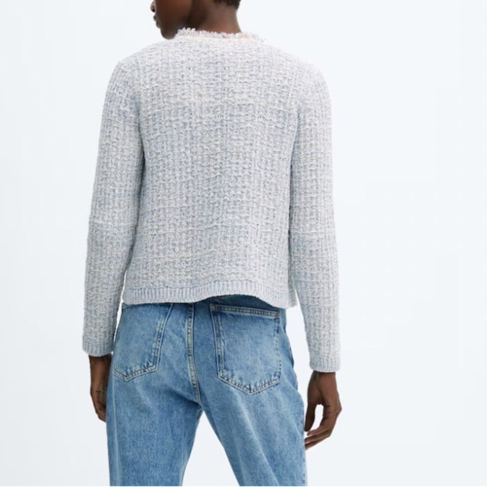 Mango Tweed cardigan with jewel button - Picture 9 of 13
